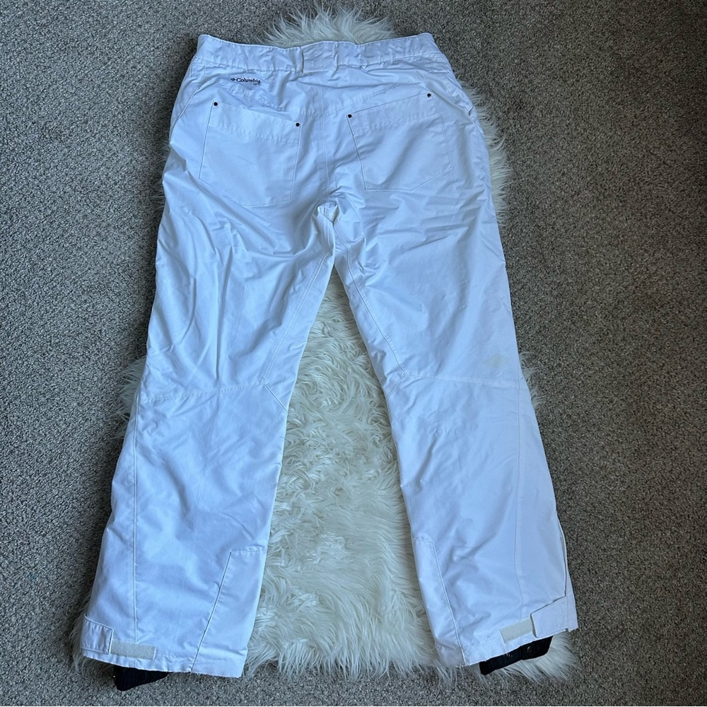 Columbia Omni-Tech Women's Insulated White Snow Ski Snowboard Winter Pants Siz M - Picture 10 of 14